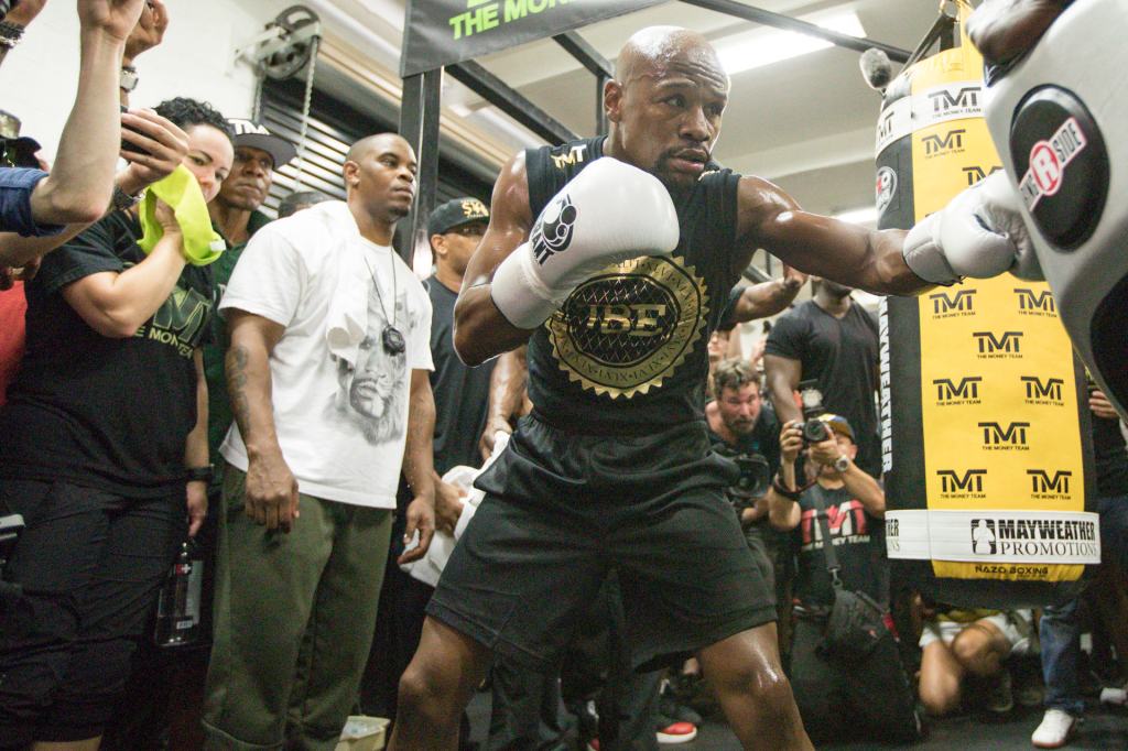 MAYWEATHER LAS VEGAS MEDIA WORKOUT QUOTES &&nbsp;PHOTOS