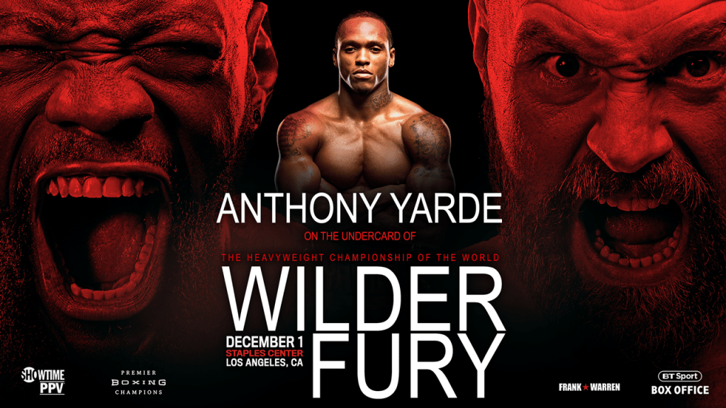 YARDE LANDS SPOT ON WILDER-FURY DECEMBER 1ST&nbsp;BLOCKBUSTER