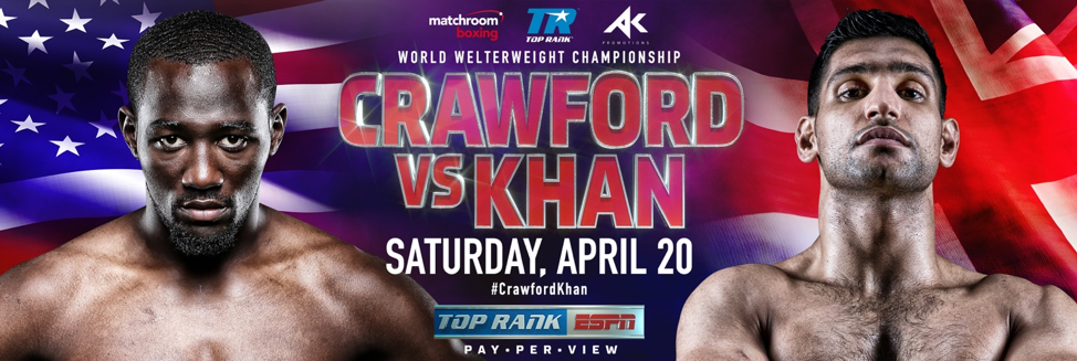 TERENCE CRAWFORD AND AMIR KHAN TO BATTLE FOR WELTERWEIGHT SUPREMACY ON APRIL&nbsp;20