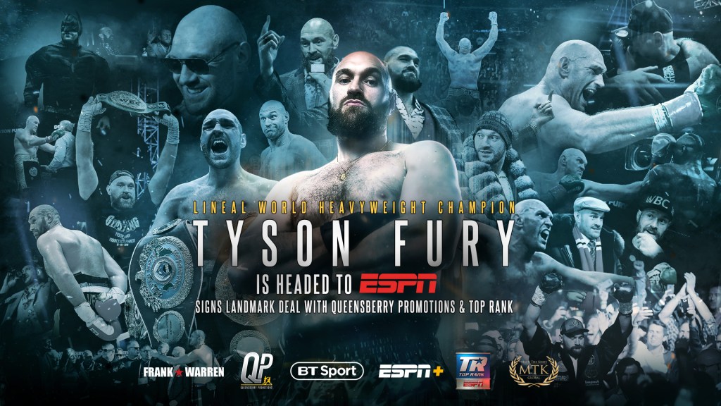 TYSON FURY AND FRANK WARREN’S QUEENSBERRY PROMOTIONS SIGN GROUNDBREAKING DEAL WITH TOP RANK&nbsp;INC.