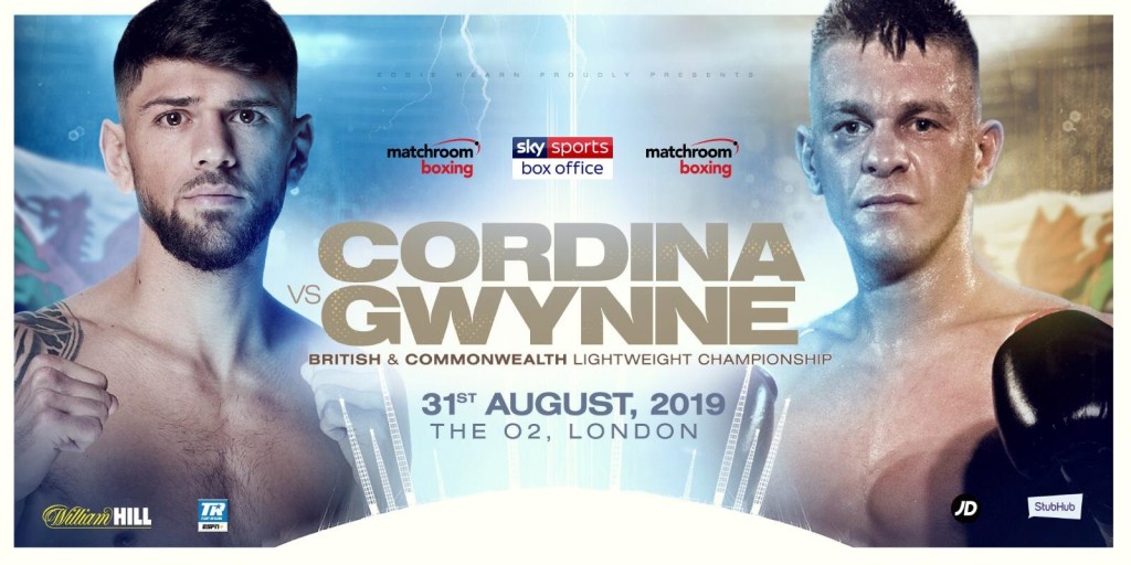 CORDINA FACES GYWNNE IN WELSH BATTLE AT THE&nbsp;O2