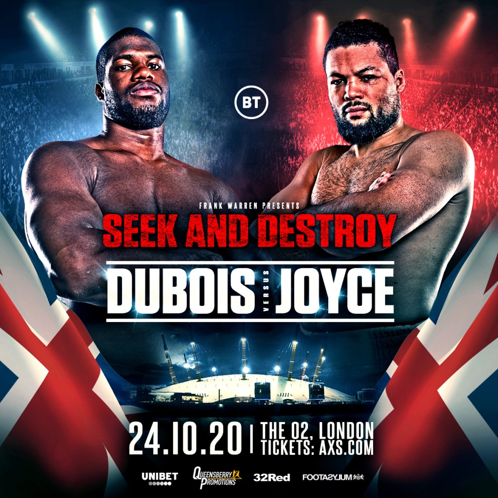DUBOIS vs JOYCE BLOCKBUSTER TO TAKE PLACE ON OCTOBER&nbsp;24
