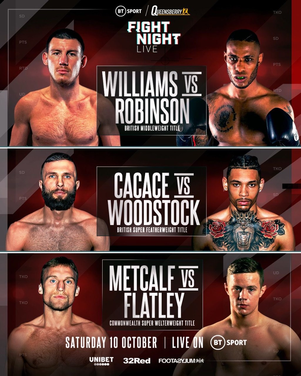 TRIPLE TITLE TREAT SET FOR OCTOBER&nbsp;10