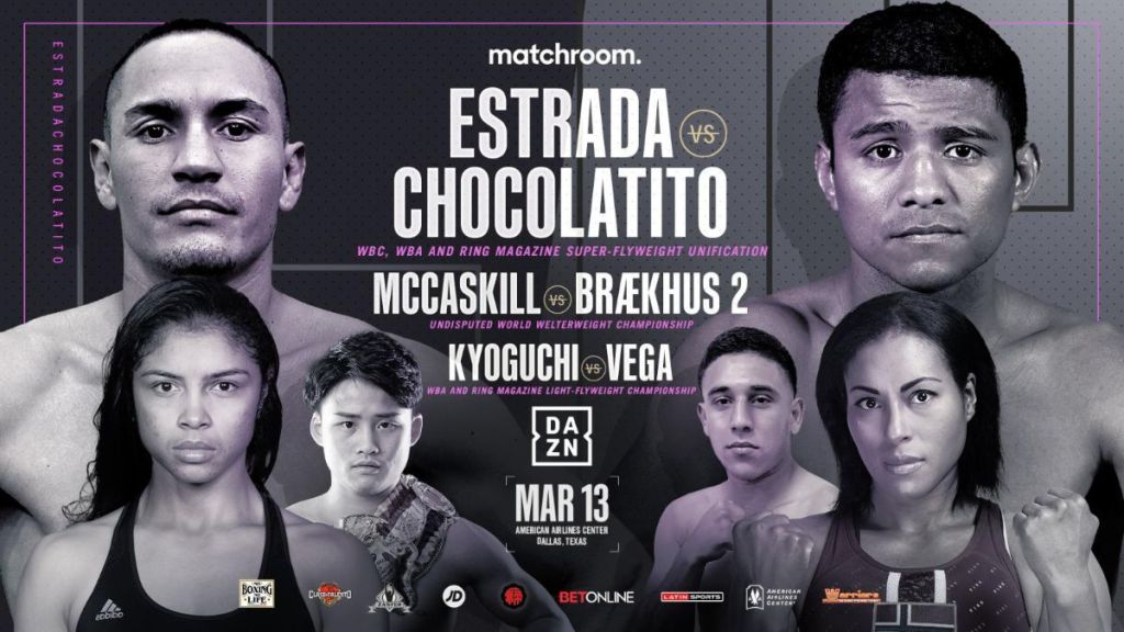 MCCASKILL-BRÆKHUS AND KYOGUCHI-VEGA ADDED TO ESTRADA-CHOCOLATITO CARD