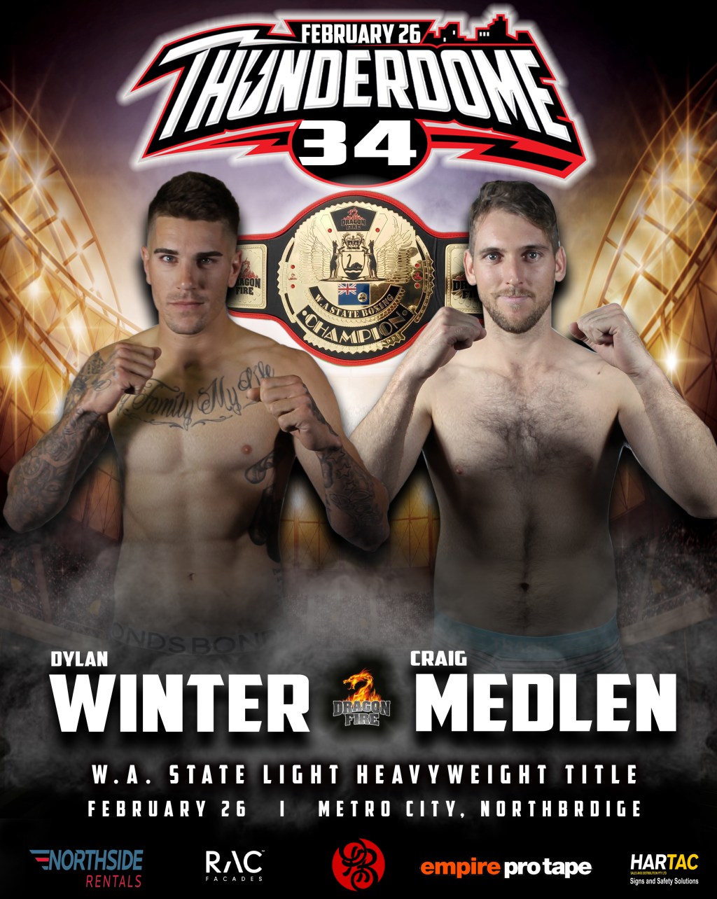 “THE WINTER SOLDIER” DYLAN WINTER SET FOR TITLE CLASH WITH UNDEFEATED CRAIG MEDLAN AT THUNDERDOME&nbsp;34