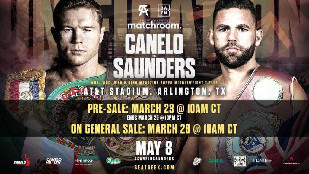 OVER 20K CANELO-SAUNDERS PRE-SALE TICKETS SOLD ON DAY&nbsp;ONE