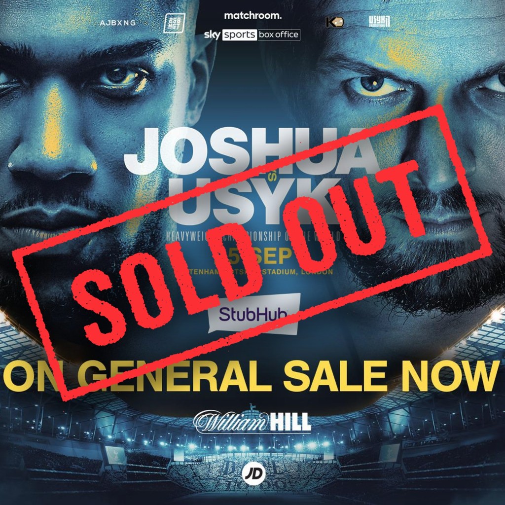 JOSHUA VS. USYK TICKETS SELL OUT WITHIN 24&nbsp;HOURS
