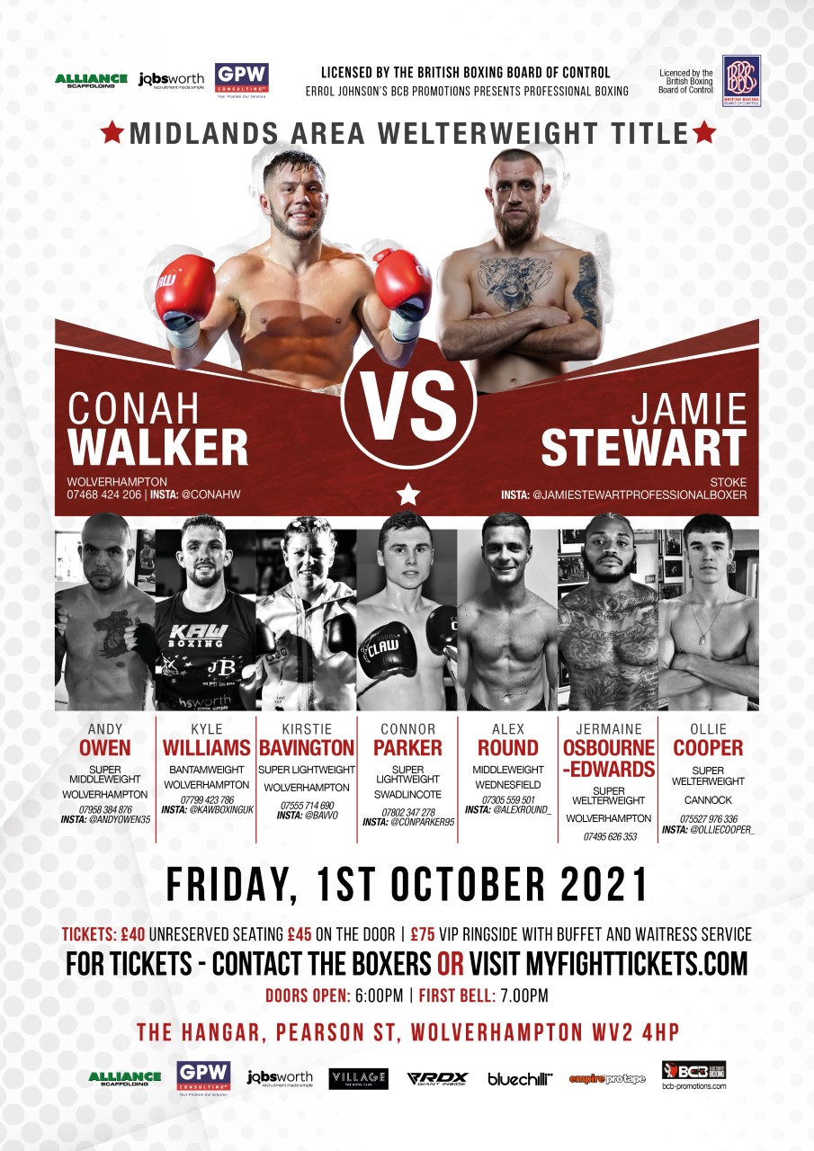 WALKER V STEWART FOR MIDLANDS CROWN – BCB BACK IN&nbsp;WOLVES!