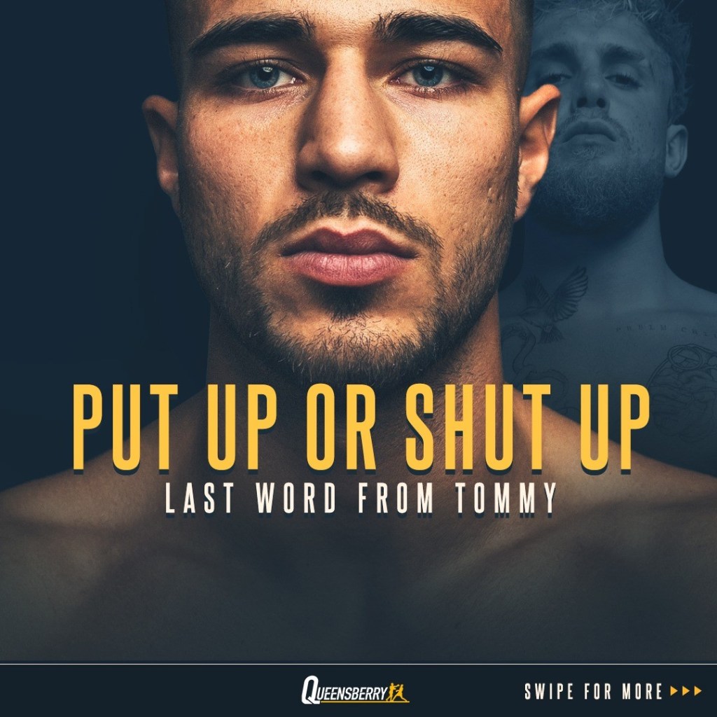 PUT UP OR SHUT UP… LAST WORD FROM&nbsp;TOMMY