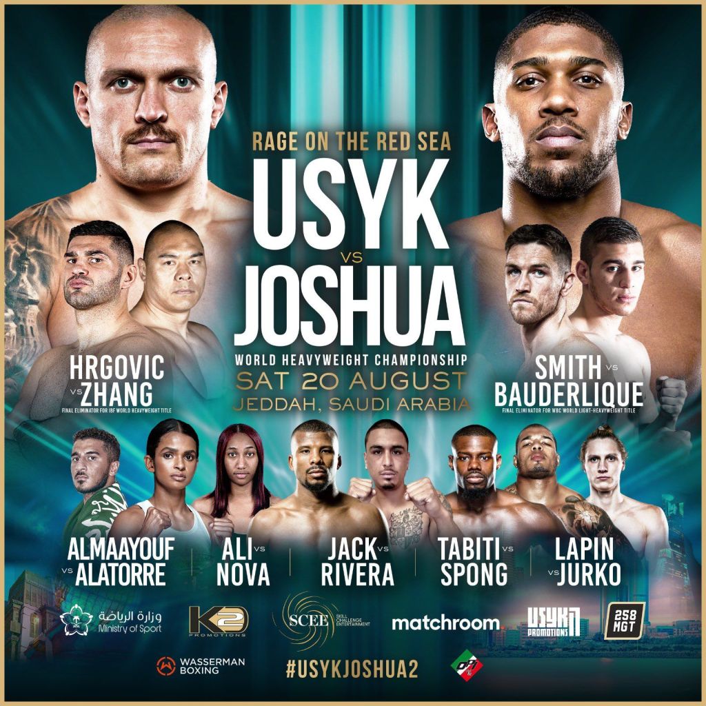 ‘RAGE ON THE RED SEA’ USYK VS. JOSHUA 2 UNDERCARD&nbsp;CONFIRMED