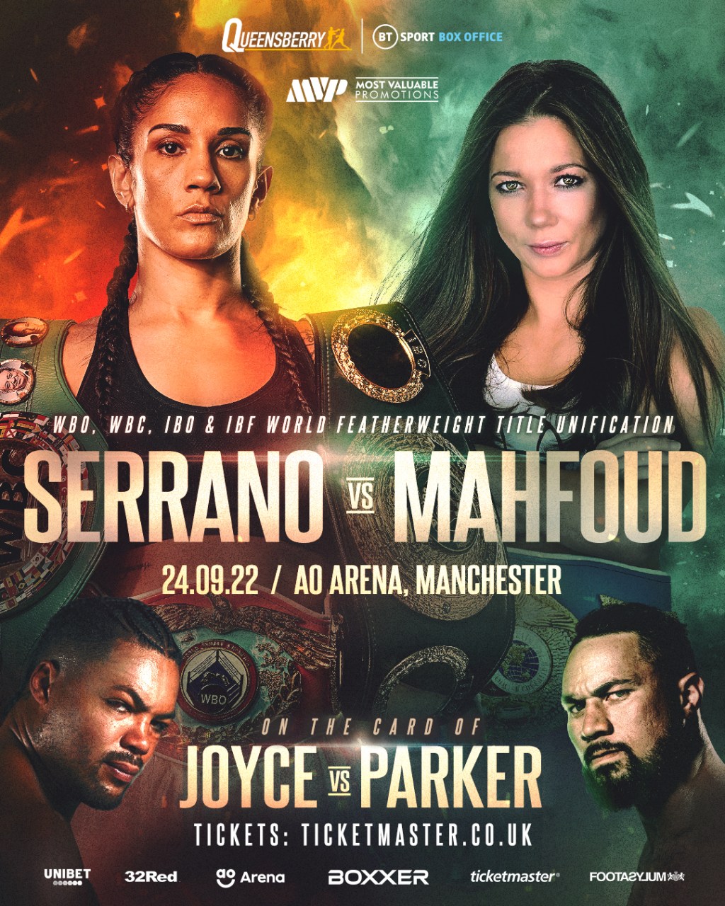 AMANDA SERRANO ADDED TO JOYCE-PARKER&nbsp;CARD