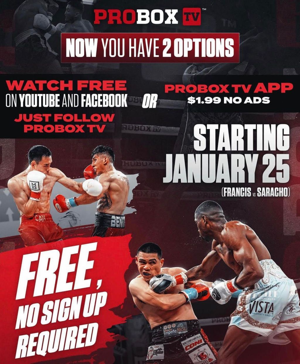 WEIGHTS FROM TAMPA, FL – FRANCIS & SARACHO MAKE WEIGHT FOR REGIONAL TITLE CLASH ON PROBOX&nbsp;TV