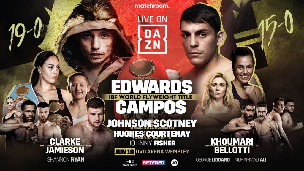 EDWARDS MEETS CAMPOS IN WORLD TITLE TRIPLE-HEADER IN&nbsp;LONDON