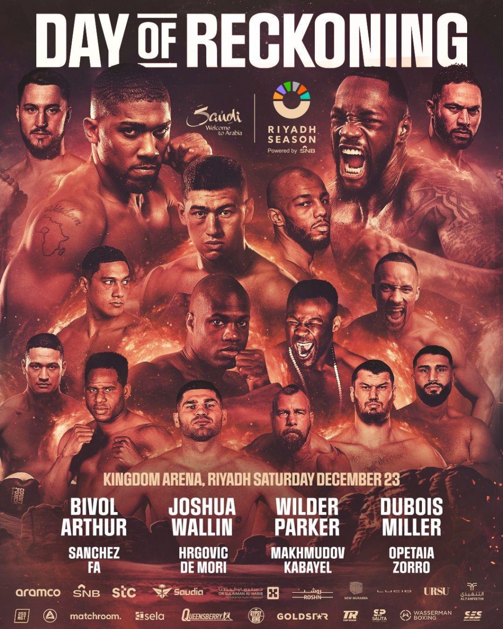 DAY OF RECKONING’ ANNOUNCED FOR DECEMBER 23 AS RIYADH SEASON WELCOMES ANTHONY JOSHUA, DMITRY BIVOL AND JAI OPETAIA FOR HISTORIC NIGHT OF&nbsp;BOXING