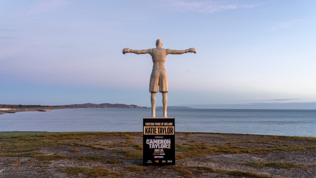 MATCHROOM BOXING PARTNERS FORGED IRISH STOUT ERECT 14-FOOT STATUE TRIBUTE FOR KATIE TAYLOR AHEAD OF CHANTELLE CAMERON&nbsp;REMATCH