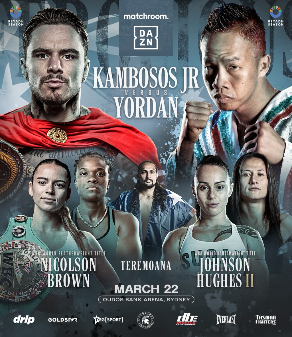 KAMBOSOS JR FACES YORDAN IN SYDNEY HOMECOMING AS NICOLSON DEFENDS WORLD TITLE DOWN UNDER AGAINST NEMESIS&nbsp;BROWN