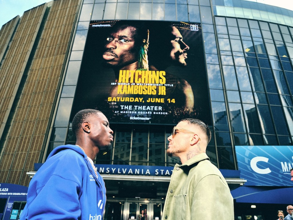 WATCH: HITCHINS AND KAMBOSOS JR IN INTENSE FACE-OFF WITH ONE MONTH UNTIL NYC&nbsp;SHOWDOWN