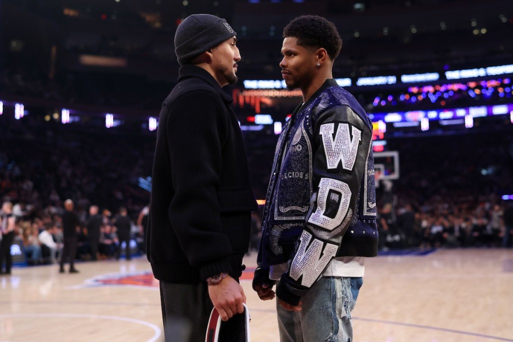 TEOFIMO LOPEZ AND SHAKUR STEVENSON FACE-OFF AT KNICKS GAME AS COUNTDOWN TO ‘THE RING 6’ ON SATURDAY BEGINS